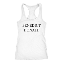 Load image into Gallery viewer, Donald Trump &quot;Benedict Donald&quot; Women&#39;s Racerback Tank - Green Army Unite