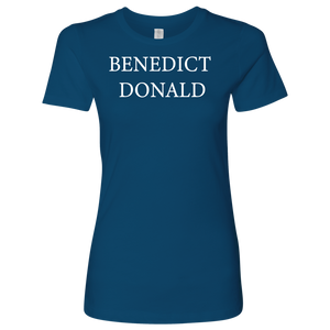 Donald Trump "Benedict Donald" Women's Front/Back Graphic Tee - Green Army Unite