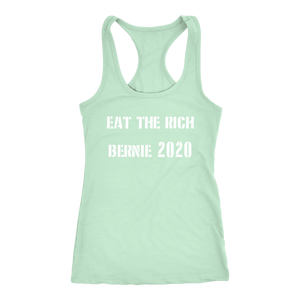 Bernie Sanders "Eat the Rich"  Women's Racerback Tank - Green Army Unite