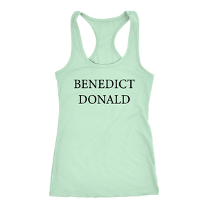 Donald Trump "Benedict Donald" Women's Racerback Tank - Green Army Unite