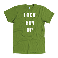Load image into Gallery viewer, Donald Trump &quot;Lock Him Up&quot; Mens&#39; Tee - Green Army Unite