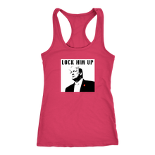 Load image into Gallery viewer, Donald Trump &quot;Lock Him Up&quot; Women&#39;s Graphic Tank - Green Army Unite