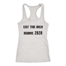 Load image into Gallery viewer, Bernie Sanders &quot;Eat the Rich&quot;  Women&#39;s Racerback Tank - Green Army Unite