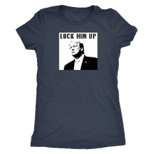 Load image into Gallery viewer, Donald Trump &quot;Lock Him Up&quot; Women&#39;s Graphic Tee - Green Army Unite