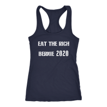 Load image into Gallery viewer, Bernie Sanders &quot;Eat the Rich&quot;  Women&#39;s Racerback Tank - Green Army Unite