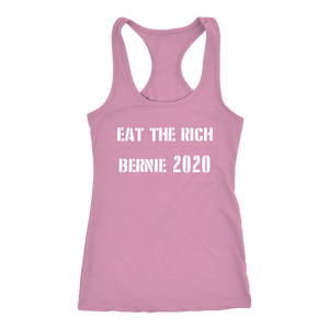 Bernie Sanders "Eat the Rich"  Women's Racerback Tank - Green Army Unite
